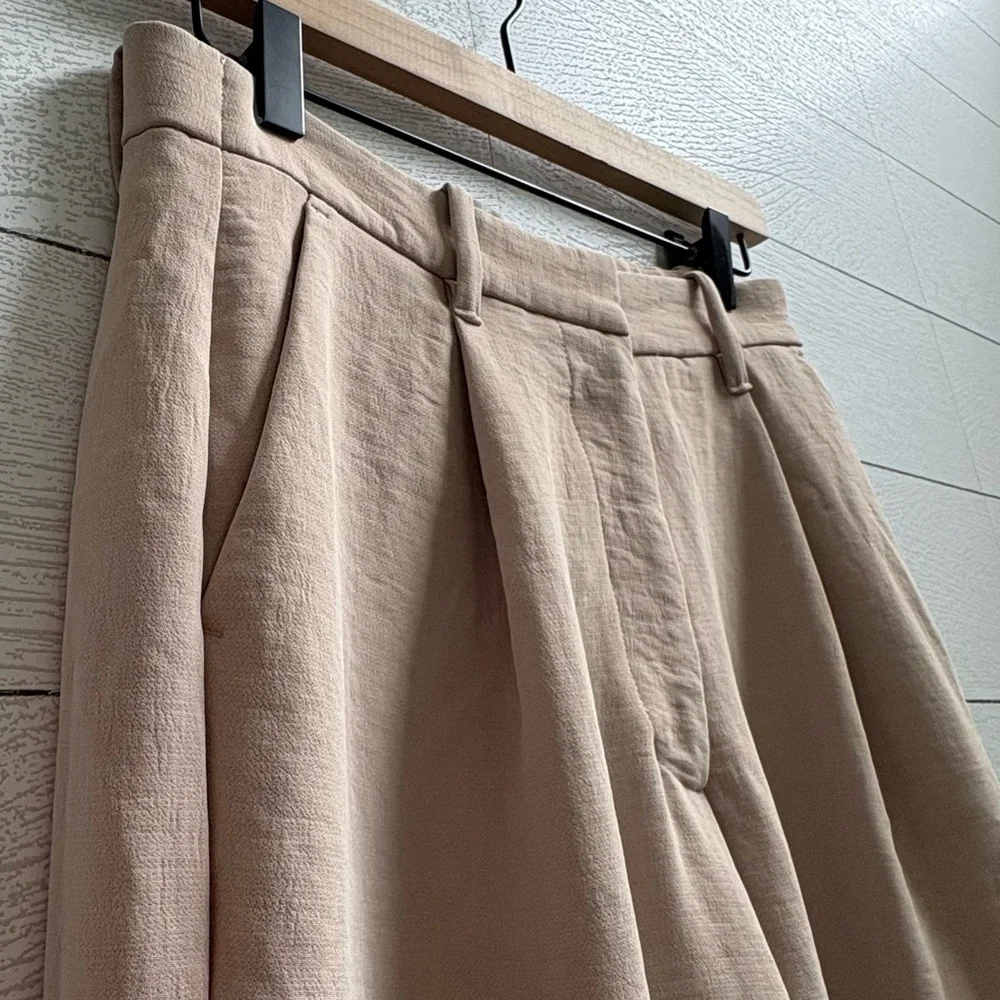 Abercrombie & Fitch Sloane Tailored Wide Leg Pant NWT Taupe Sz 26/2 - Picture 14 of 16